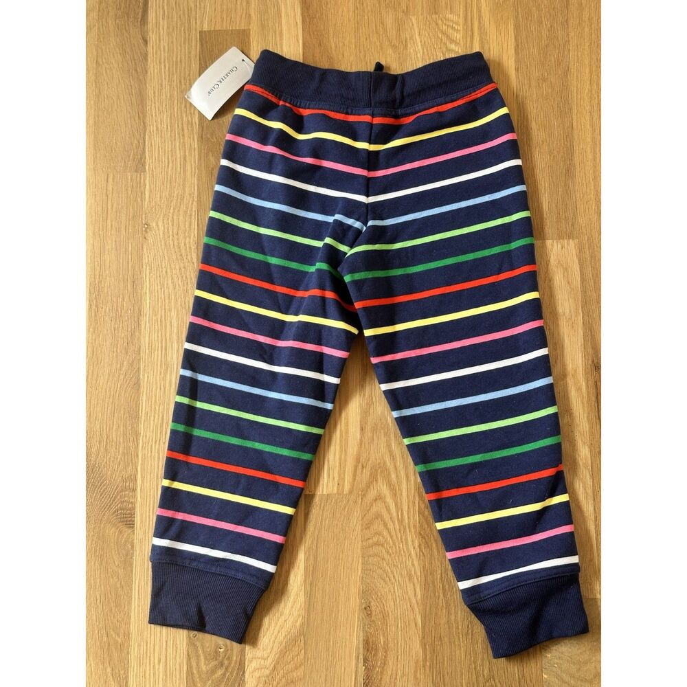 Charter Club Toddler Girls Pants 2-3T Blue Multicolor Stripe Drawstring NWT